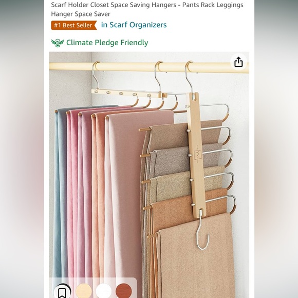 NWOB / preassembled Space saving pant or scarf hanger - Picture 1 of 10